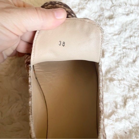 FREE PEOPLE Snake Eyes Brown and White Velvet Platform Loafer Women's 38 - Picture 6 of 7